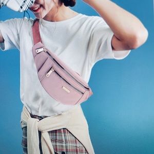 FANNY Pack,Waist Bag,CrossBoy, Sling Bag for Women or Men Pink